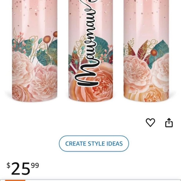 Floral 'Grammie' Tumbler NWOT - Picture 2 of 3